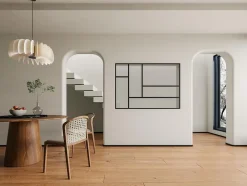 Vente-unique Verrière atelier design en aluminium thermolaqué 150x105 cm - Noir - ARTENA