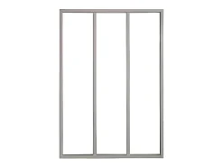 Vente-unique Verrière atelier en aluminium thermolaqué - 90x105 cm - Blanc - BAYVIEW