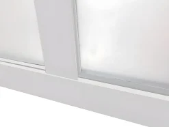 Vente-unique Verrière atelier en aluminium thermolaqué - 120x105 cm - Blanc - BAYVIEW