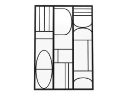 Vente-unique Verrière atelier en aluminium thermolaqué style art déco - 90x130 cm - Noir - COUBARTA