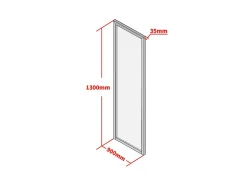 Vente-unique Verrière atelier en aluminium thermolaqué - 30x130 cm - Blanc - BAYVIEW