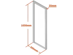 Verrière atelier en aluminium thermolaqué - 30x105 cm - Noir - BAYVIEW-Vente-unique New