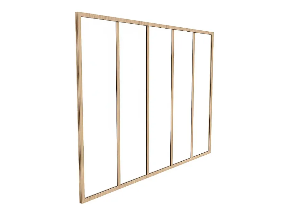 Verrière atelier en aluminium thermolaqué - 150 x 105 cm - Naturel clair - BAYVIEW-Vente-unique Sale