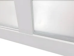 Vente-unique Verrière atelier en aluminium thermolaqué - 60x130 cm - Blanc - BAYVIEW