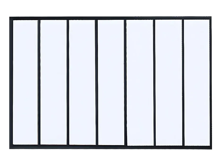 Verrière atelier en aluminium thermolaqué - 210x105 cm - Noir - BAYVIEW-Vente-unique Online