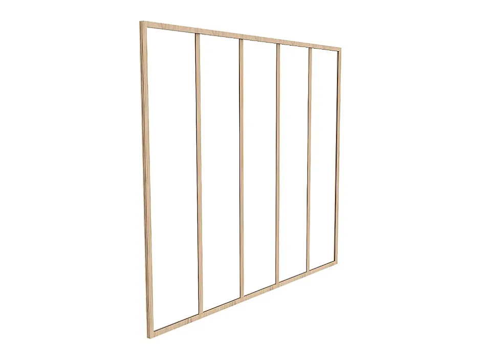 Verrière atelier en aluminium thermolaqué - 150x130 cm - Naturel clair - BAYVIEW-Vente-unique Hot