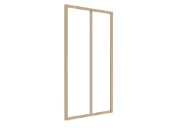 Vente-unique Verrière atelier en aluminium thermolaqué - 60x105 cm - Naturel clair - BAYVIEW