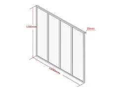 Verrière atelier en aluminium thermolaqué - 120x130 cm - Naturel clair - BAYVIEW-Vente-unique Clearance