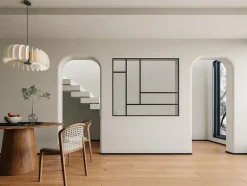 Vente-unique Verrière atelier en aluminium thermolaqué 150x130 cm - Noir - ARTENA