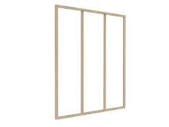 Vente-unique Verrière atelier en aluminium thermolaqué - 90x105 cm - Naturel clair - BAYVIEW