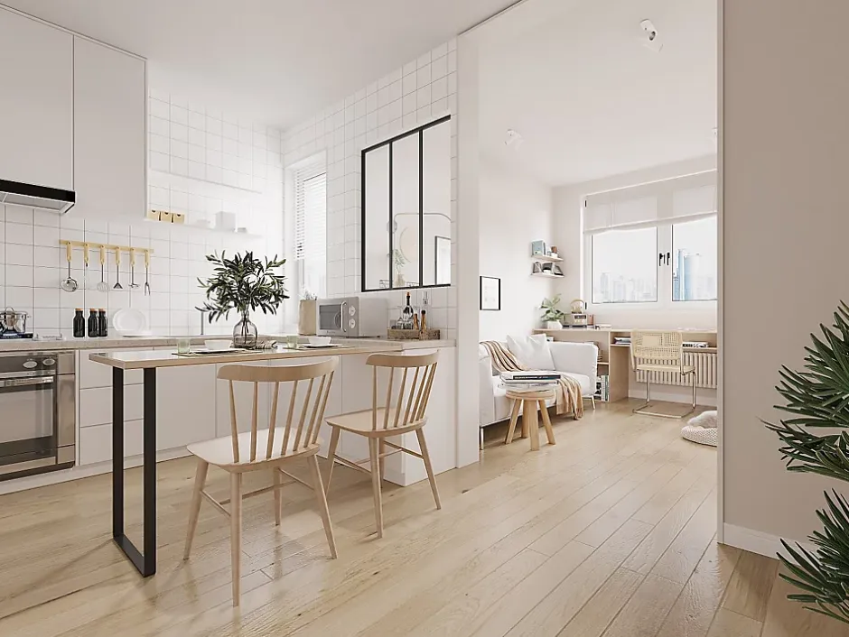 Vente-unique Verrière atelier en aluminium thermolaqué - 90x105 cm - Noir - BAYVIEW