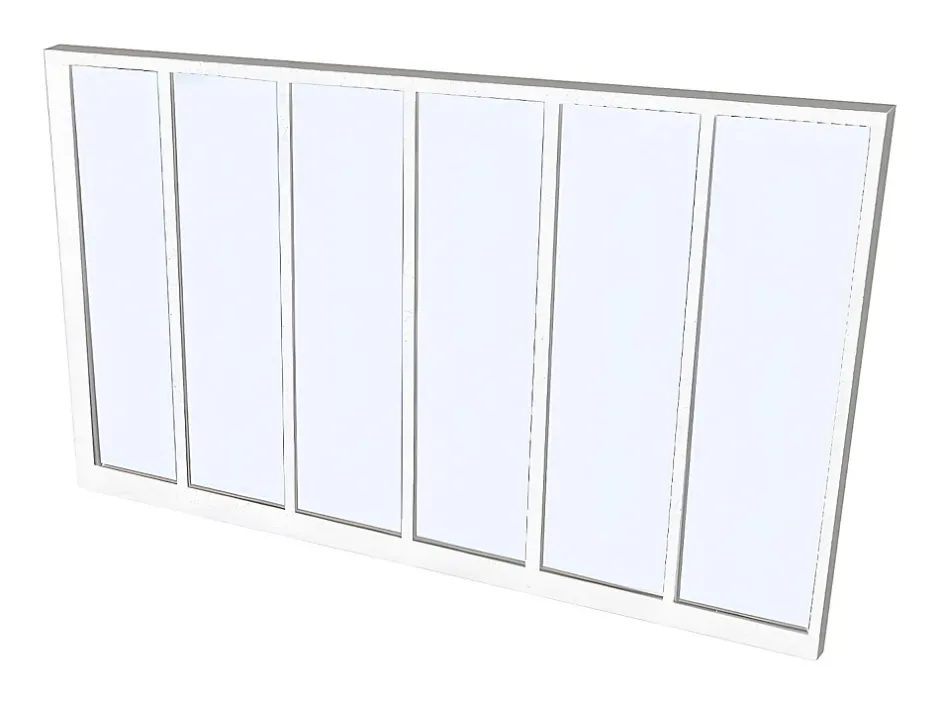 Verrière atelier en aluminium thermolaqué - 180x105 cm - Blanc - BAYVIEW-Vente-unique New