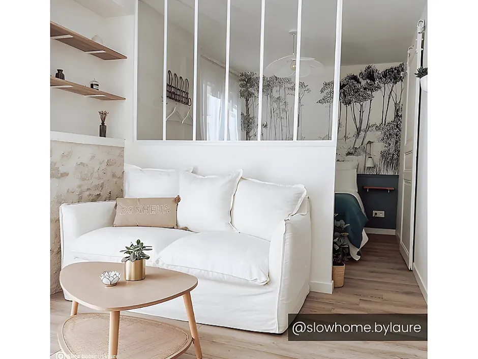 Verrière atelier en aluminium thermolaqué - 180x105 cm - Blanc - BAYVIEW-Vente-unique New