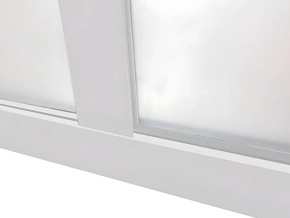 Verrière atelier en aluminium thermolaqué - 180x105 cm - Blanc - BAYVIEW-Vente-unique New