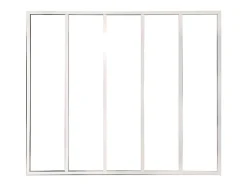 Vente-unique Verrière atelier en aluminium thermolaqué - 150x105 cm - Blanc - BAYVIEW