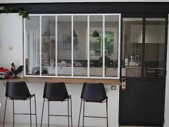 Verrière atelier en aluminium thermolaqué - 180x130 cm - Blanc - BAYVIEW-Vente-unique New