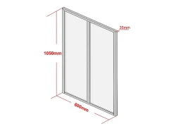 Verrière atelier en aluminium thermolaqué - 60x105 cm - Noir - BAYVIEW-Vente-unique New