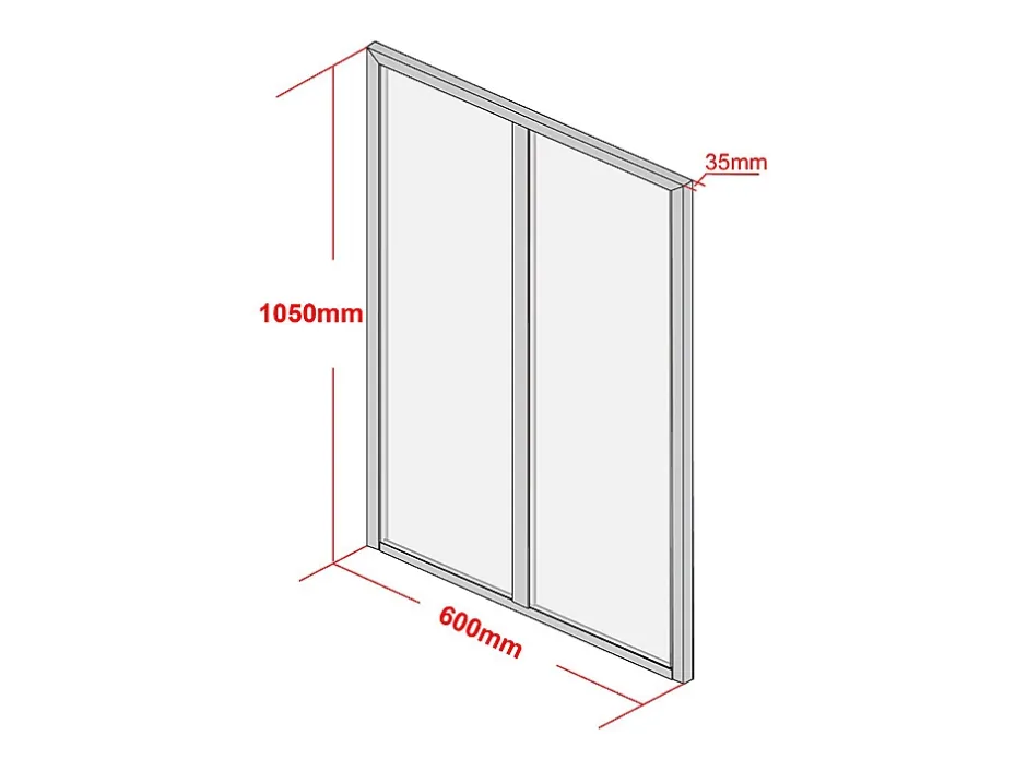 Verrière atelier en aluminium thermolaqué - 60x105 cm - Noir - BAYVIEW-Vente-unique New