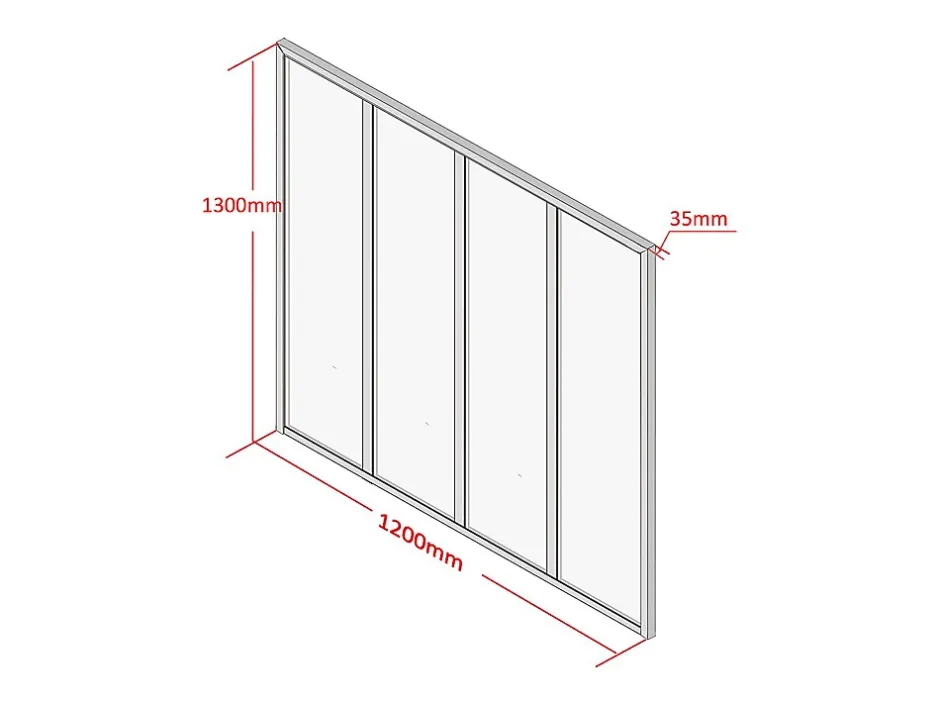 Vente-unique Verrière atelier en aluminium thermolaqué - 120x130 cm - Noir - BAYVIEW