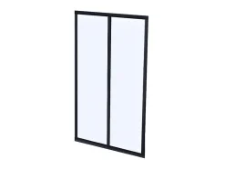 Verrière atelier en aluminium thermolaqué - 60x130 cm - Noir - BAYVIEW-Vente-unique Hot