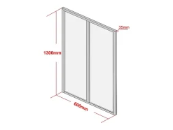 Verrière atelier en aluminium thermolaqué - 60x130 cm - Noir - BAYVIEW-Vente-unique Hot