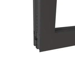 Verrière Atelier fixe - L.153 x H.108cm - aluminium noir mat - 5 carreaux, vitrage trempé 4mm-AICA Sanitaire Hot