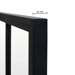 Schulte Verrière atelier - H.108xl.123 - 4 vitrages - transparent- cadre et profilés noir mat