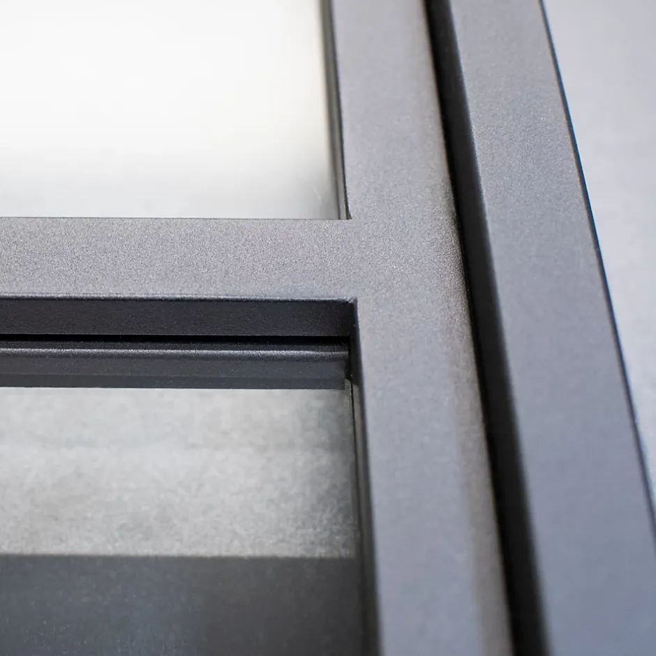 Verrière atelier - H.108xl.93 - 3 vitrages - transparent - cadre et profilés noir mat-Schulte Clearance