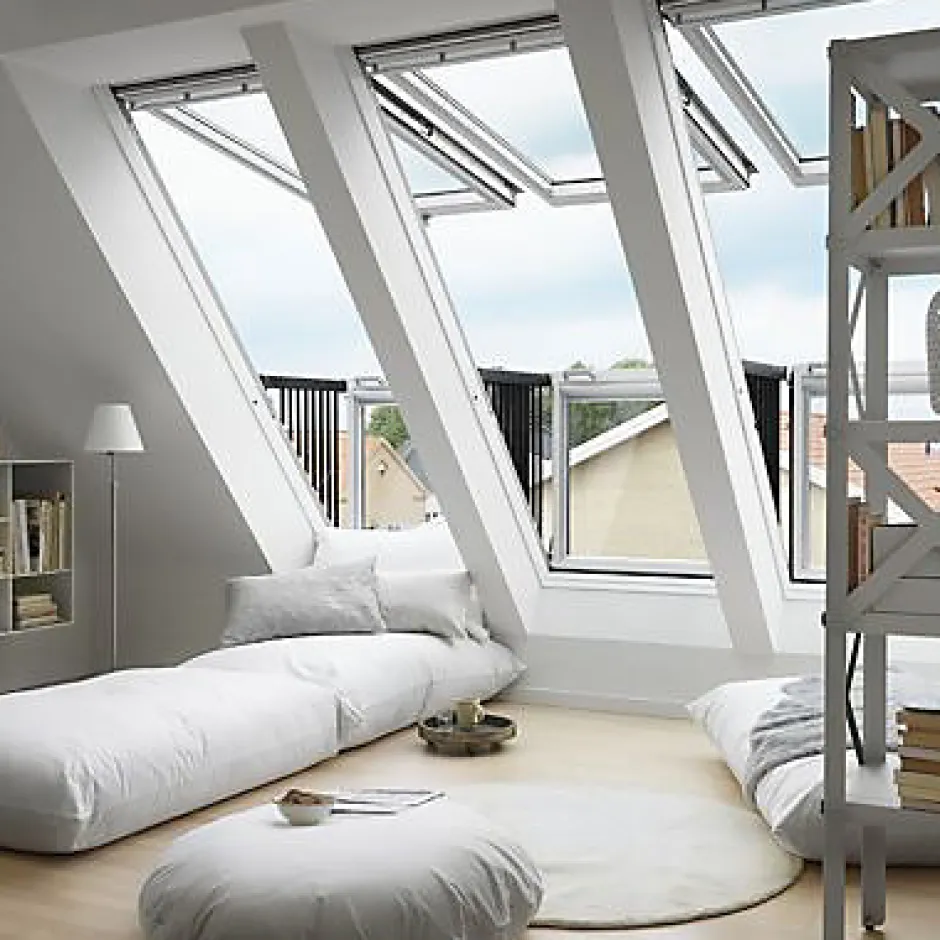 Velux Verrière balcon GDL Triple vitrage blanc SK19 114 x h.92 cm