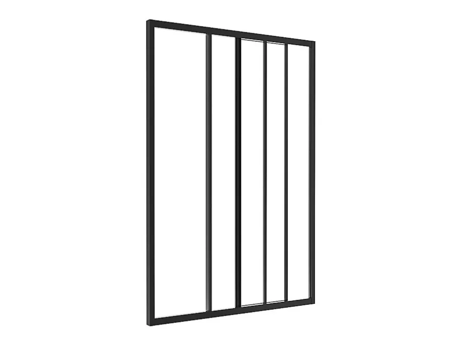 Verrière coulissante en aluminium thermolaqué noir 90 x 130 cm - RAVENA-Vente-unique Best