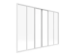 Verrière coulissante en aluminium thermolaqué blanc 180x130 cm - RAVENA-Vente-unique Online