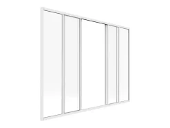 Verrière coulissante en aluminium thermolaqué blanc 180x130 cm - RAVENA-Vente-unique Online