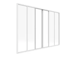 Verrière coulissante en aluminium thermolaqué blanc 180x130 cm - RAVENA-Vente-unique Online