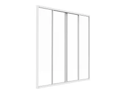 Vente-unique Verrière coulissante en aluminium thermolaqué blanc 120x130 cm - RAVENA