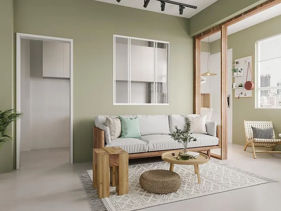 Vente-unique Verrière coulissante en aluminium thermolaqué blanc 120x130 cm - RAVENA