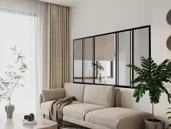 Verrière coulissante en aluminium thermolaqué noir 180x105 cm - RAVENA-Vente-unique Clearance