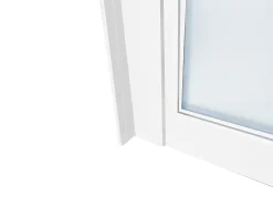 Vente-unique Verrière d'angle atelier en aluminium thermolaqué - L150 x L60 x H105 cm - Blanc - BAYVIEW