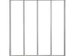 Vente-unique Verrière d'angle atelier en aluminium thermolaqué - L120 x L60 x H105 cm - Blanc - BAYVIEW