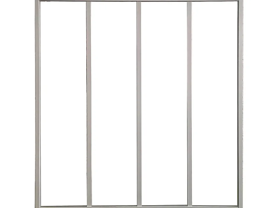 Vente-unique Verrière d'angle atelier en aluminium thermolaqué - L120 x L60 x H105 cm - Blanc - BAYVIEW