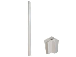 Vente-unique Verrière d'angle atelier en aluminium thermolaqué - L120 x L60 x H105 cm - Blanc - BAYVIEW