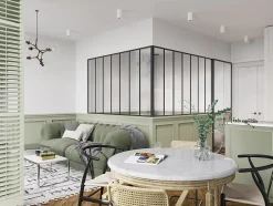 Verrière d'angle d'atelier en aluminium thermolaqué - L210 x L210 x H130 - Noir - BAYVIEW-Vente-unique Outlet