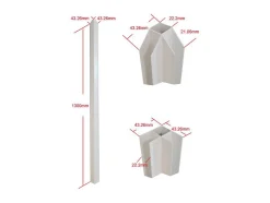 Vente-unique Verrière d'angle d'atelier en aluminium thermolaqué - L210 x L210 x H130 - Blanc - BAYVIEW