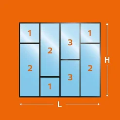 Verrière Loft 4 sections - L x H : 160 x 125 cm - Laqué effet rouille granité - vitrages inclus-MySystem Discount