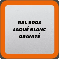 MySystem Verrière Loft 5 sections - L x H : 180 x 150 cm - Laqué blanc 9003 granité - vitrages inclus