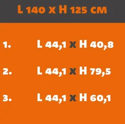 Verrière Loft 3 sections - L x H : 140 x 125 cm - Laqué noir 9005 granité - vitrages inclus-MySystem New