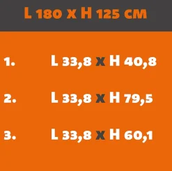 MySystem Verrière Loft 5 sections - L x H : 180 x 125 cm - Laqué gris 7016 granité - vitrages inclus