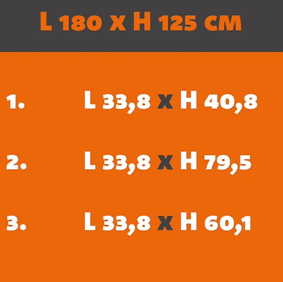 MySystem Verrière Loft 5 sections - L x H : 180 x 125 cm - Laqué gris 7016 granité - vitrages inclus