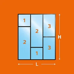 Verrière Loft 3 sections - L x H : 100 x 125 cm - Laqué gris 7016 granité - vitrages inclus-MySystem Outlet