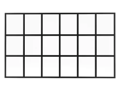 Vente-unique Verrière style orangerie en aluminium thermolaqué - 180x105 cm - Noir - ORANSA