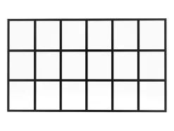 Vente-unique Verrière style orangerie en aluminium thermolaqué - 180x105 cm - Noir - ORANSA